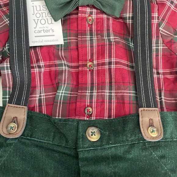 SOLD CARTERS Just One You 3-Pc Special Occasion Plaid Top, Corduroy Pants - Picture 9 of 11